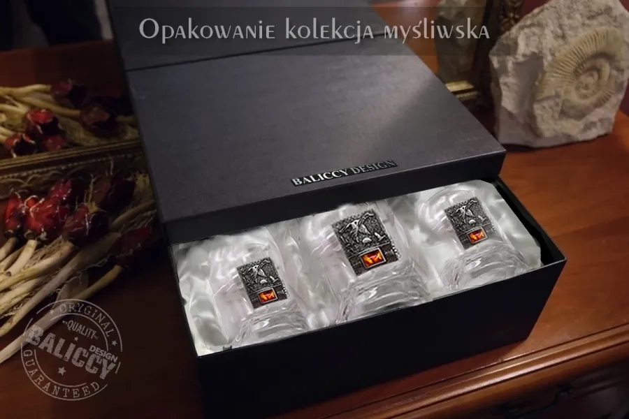 obrazek 7 Karafka  i szklanki z bursztynem dla myśliwego - Dzikie kaczki