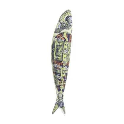 Picture Beautiful 6 ceramic sardines in country style - Bordallo Pinheiro