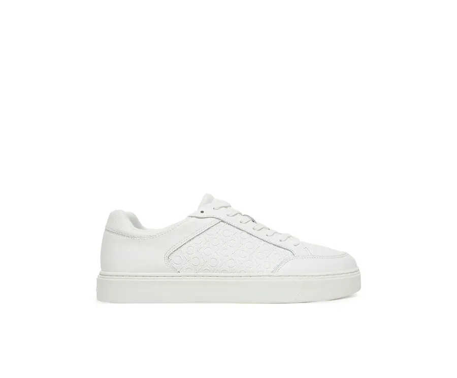 obrazek 1 Calvin Klein Sneakersy Clean Cup Low Laceup Mono HM0HM01899 Biały