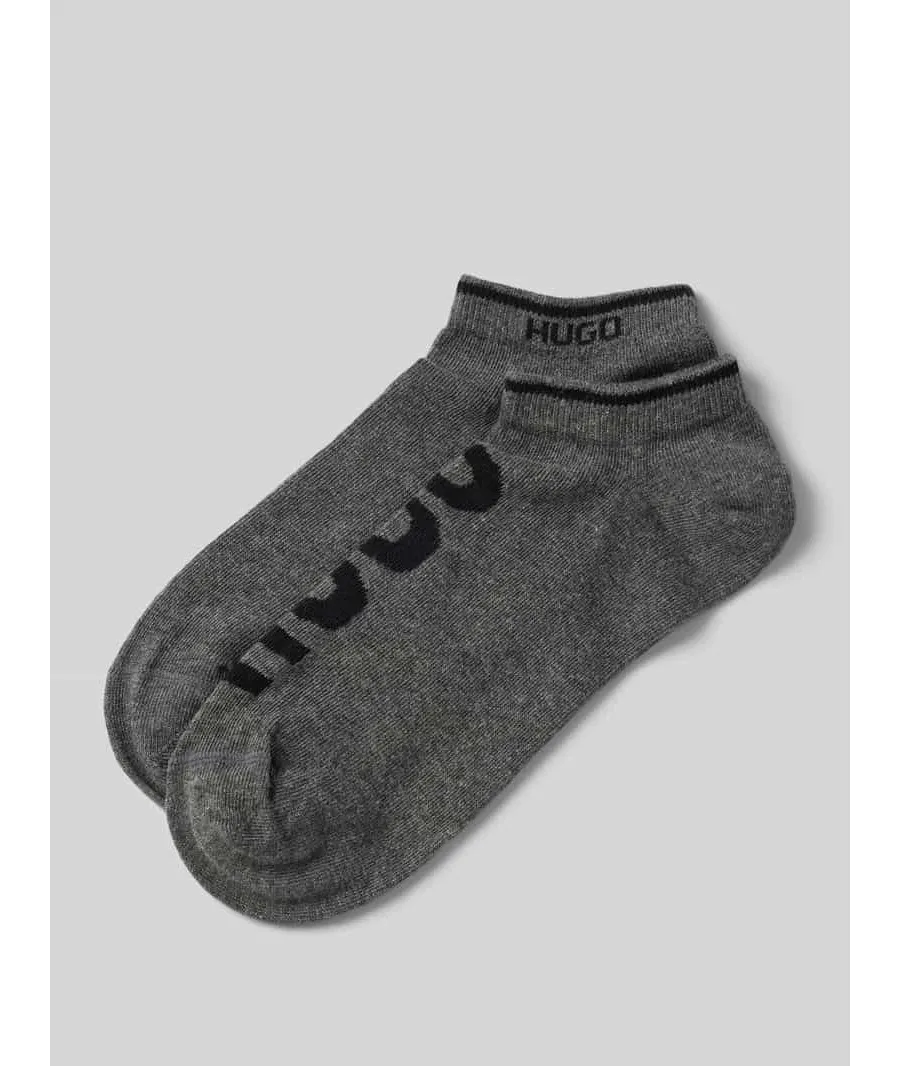 obrazek 1 Krótkie skarpety z nadrukiem z logo w zestawie 2 szt.