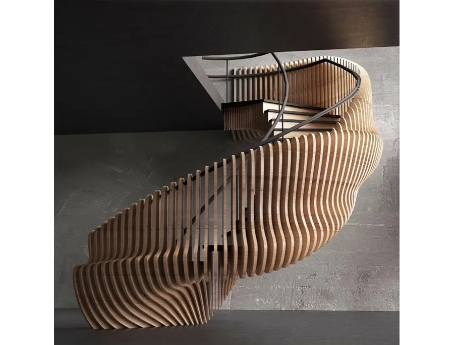 obrazek 3 Designerskie schody ze sklejki na wymiar