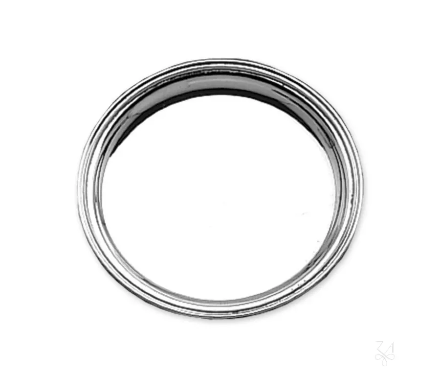 picture 1 Silver-plated glass coaster with a simple design - Zaramella Argenti