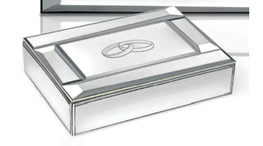 obrazek 1 Wyjątkowe srebrne pudełko 10х15х4 cm nawiązujące do ślubu lub zaręczyn