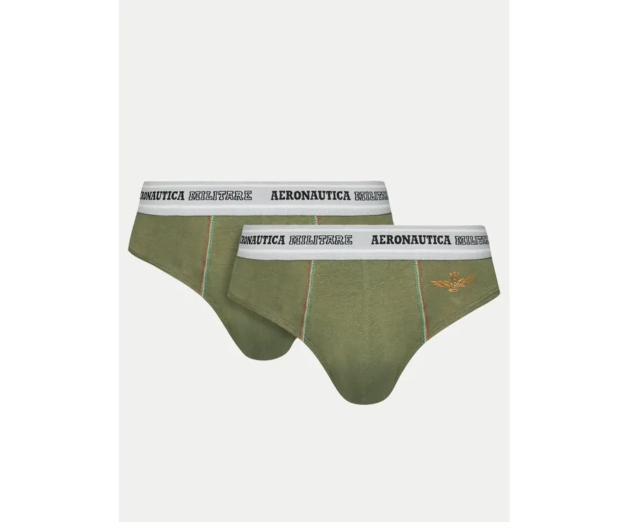 obrazek 1 Aeronautica Militare Komplet 2 par slipów AM1USL002 Khaki