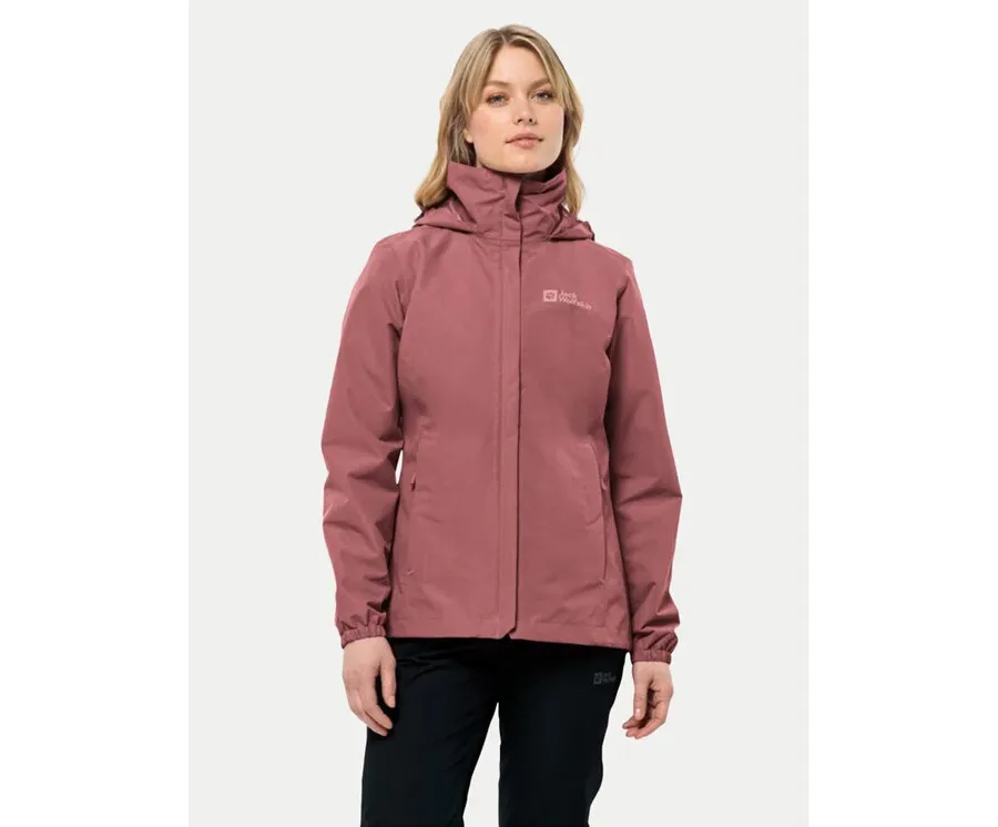 obrazek 1 Jack Wolfskin Kurtka przeciwdeszczowa Stormy Point 1111202 Czerwony Regular Fit