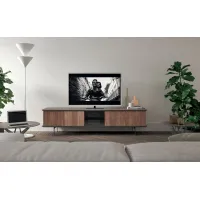 Picture Italian TV sideboard, home cinema set, 4-door with high or low legs from Ozzio
