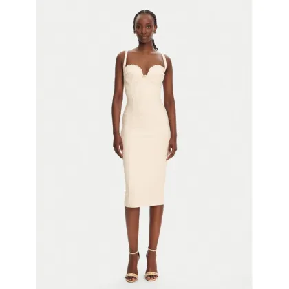 Zdjęcie Elisabetta Franchi Sukienka koktajlowa AB85052E2 193 Beżowy Regular Fit