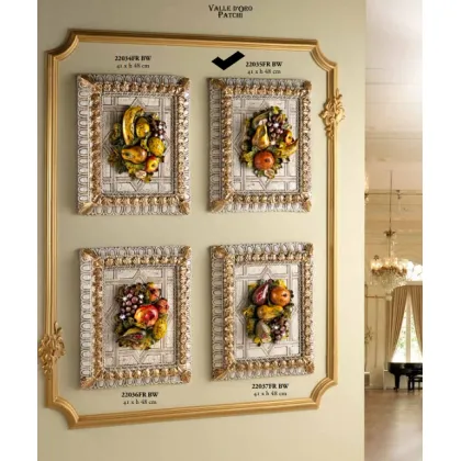 Picture Ceramic picture with fruit, Swarovski on grapes - Valle d'oro Patchi