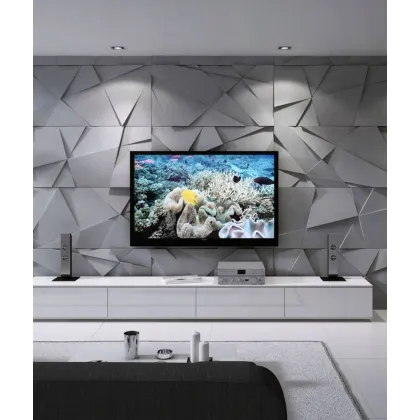 Zdjęcie 120x60 cm VT - PB05 (S96 ciemny szary) KRYSZTAŁ - panel dekor 3D beton architektoniczny C