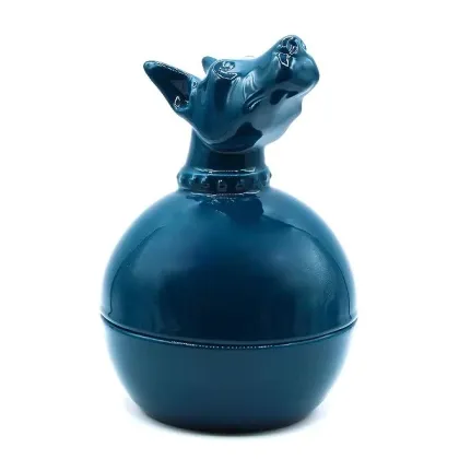 Picture A wonderful ceramic container decorated with a dog's head