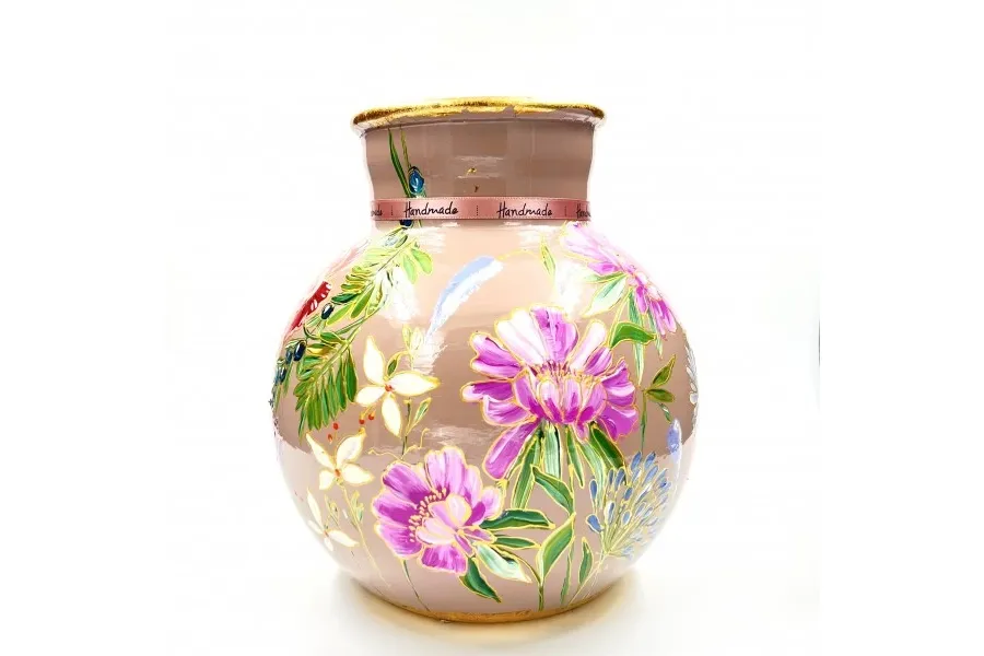 obrazek 2 Luksusowy wazon w kolorze taupe ball - idealna ozdoba salonu