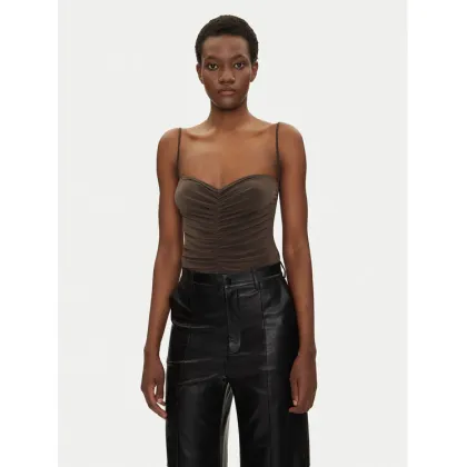 Zdjęcie NORMA KAMALI Body KK424XPLH21823 Brązowy Regular Fit