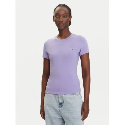 Zdjęcie Tommy Jeans T-Shirt Linear DW0DW21164 Fioletowy Slim Fit