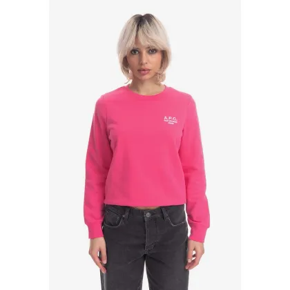 Zdjęcie A.P.C. bluza bawełniana Sweat Skye damska kolor różowy gładka COEZD.F27700-OFFWHITE