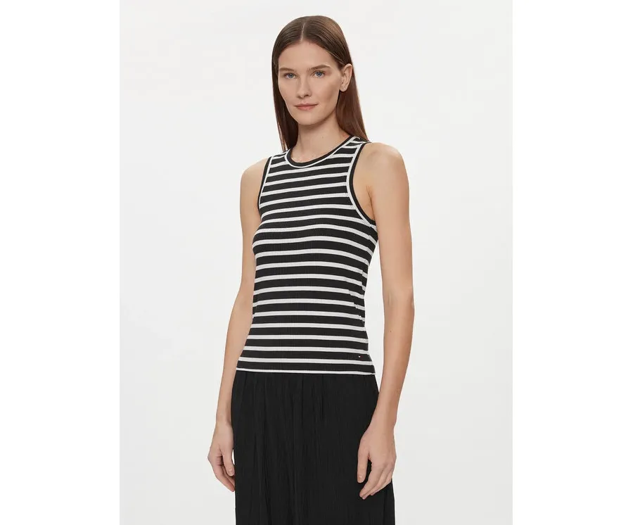 obrazek 1 Tommy Hilfiger Top WW0WW40590 Czarny Slim Fit