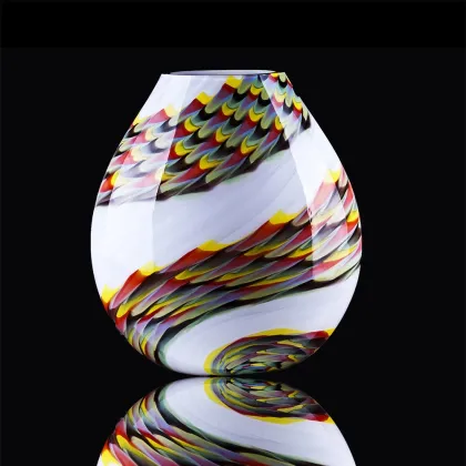 Picture Striato desk lamp made of Venetian glass