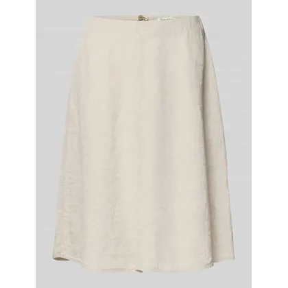 Zdjęcie Spódnica lniana o długości do kolan z zamkiem błyskawicznym