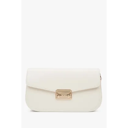 Zdjęcie Estro: Jasnobeżowa poręczna torebka damska na ramię ze skóry naturalnej