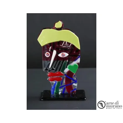 Zdjęcie Stylowa rzeźba Picasso Pop Art Abstrakcyjne szkło Murano