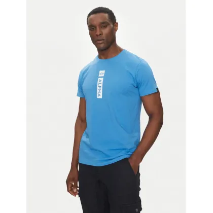 Zdjęcie Alpha Industries T-Shirt Puff Print 146509 Niebieski Regular Fit