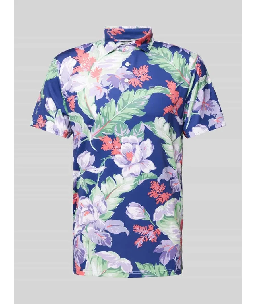 obrazek 1 Koszulka polo o kroju tailored fit ze wzorem na całej powierzchni