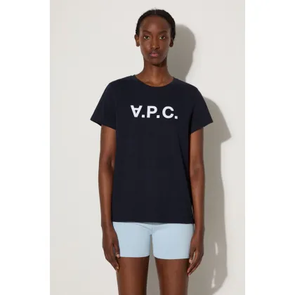 Zdjęcie A.P.C. t-shirt bawełniany VPC Colour kolor granatowy COBQX.F26944-DARKNAVY