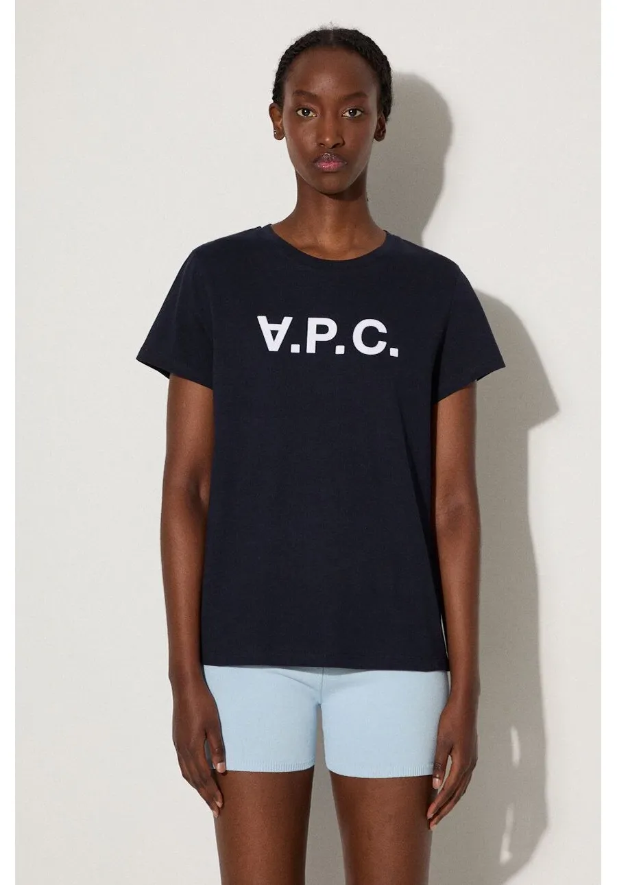 obrazek 1 A.P.C. t-shirt bawełniany VPC Colour kolor granatowy COBQX.F26944-DARKNAVY