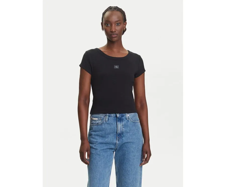 obrazek 1 Calvin Klein Jeans T-Shirt LV047C200G Czarny Slim Fit