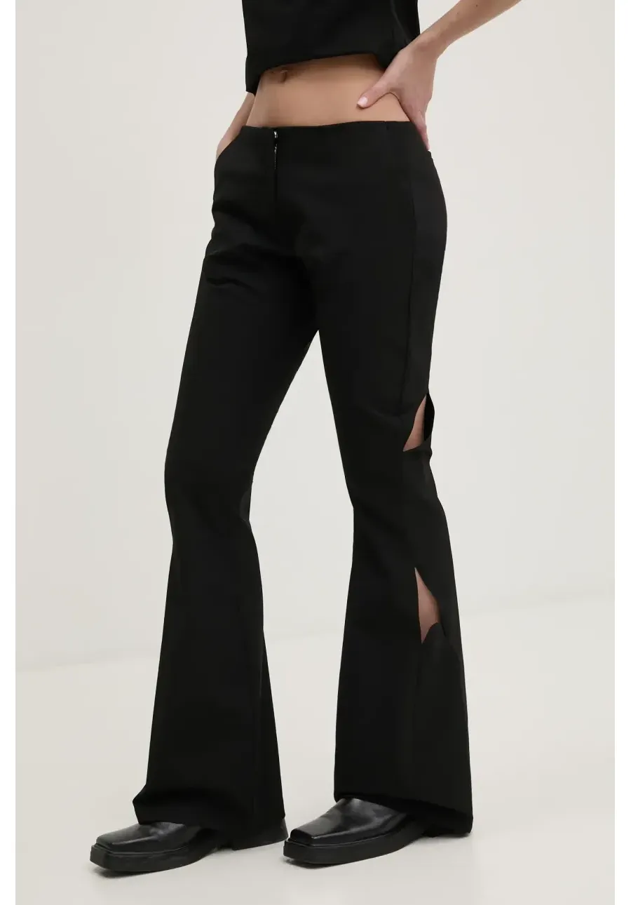 obrazek 1 Heliot Emil spodnie damskie kolor czarny dzwony high waist PRESS25_W_10_191_BLK01