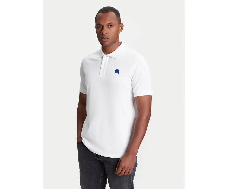 obrazek 1 KARL LAGERFELD Polo 745022 553231 Biały Regular Fit