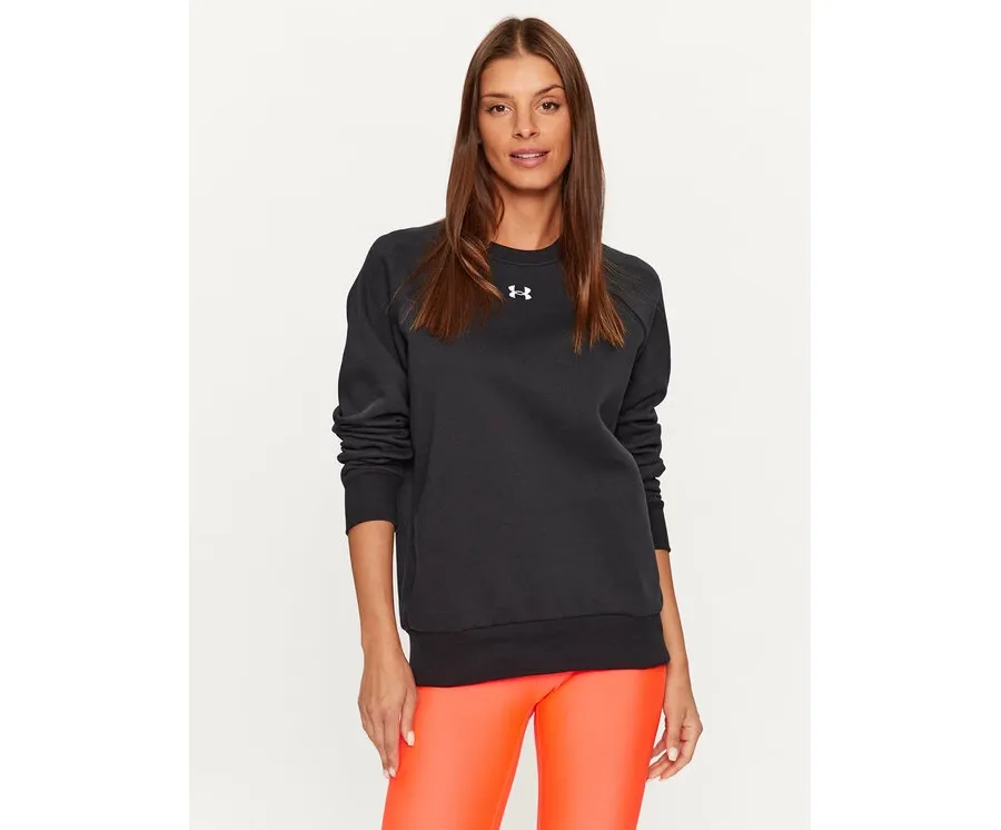 obrazek 1 Under Armour Bluza Ua Rival Fleece Crew 1379508 Czarny Loose Fit