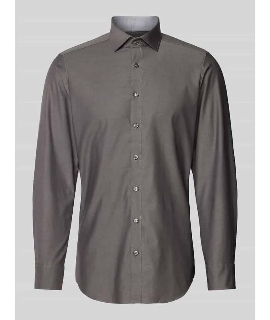 obrazek 1 Koszula biznesowa o kroju slim fit z jednolitą fakturą