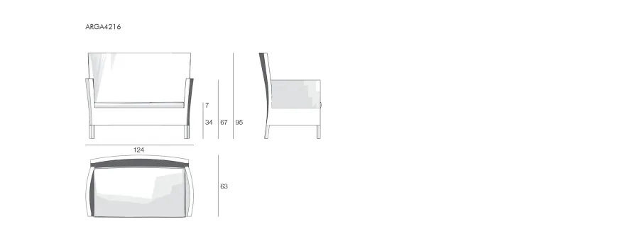 obrazek 5 Oryginalna ogrodowa sofa Argali