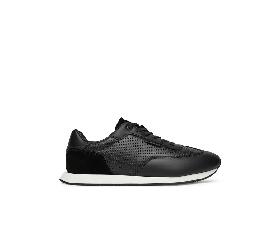 obrazek 1 Calvin Klein Sneakersy Low Prof Runn Laceup Perf Lth HM0HM01871 Czarny