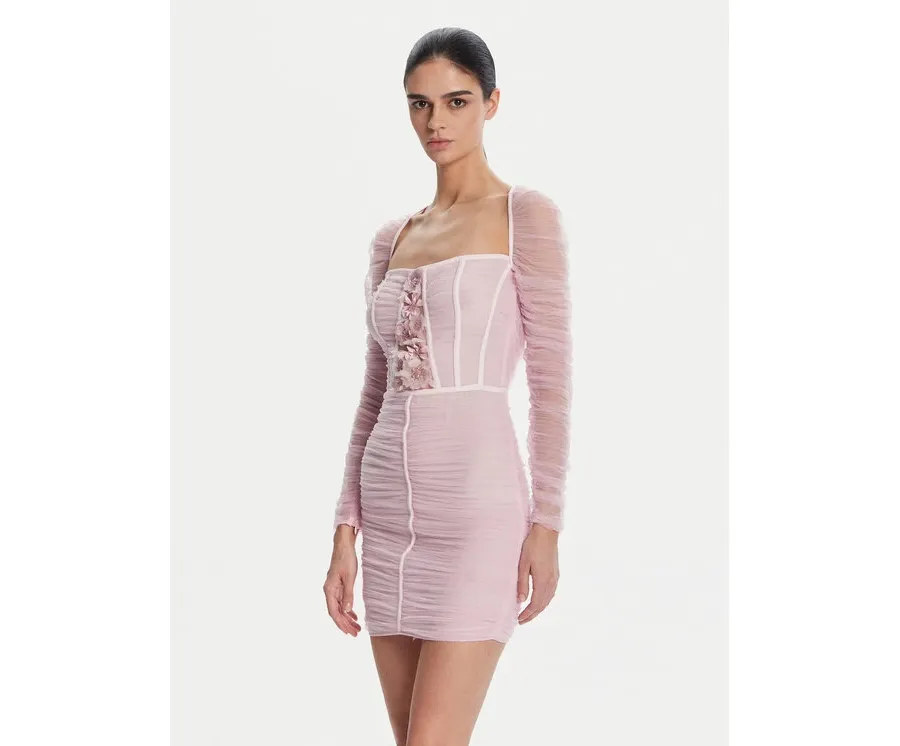 obrazek 1 Elisabetta Franchi Sukienka koktajlowa AB68352E2 544 Różowy Slim Fit