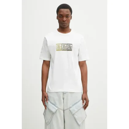 Zdjęcie Norse Projects t-shirt bawełniany Holger Post Stamp Print T-Shirt męski kolor biały z nadrukiem N01.0686.0001