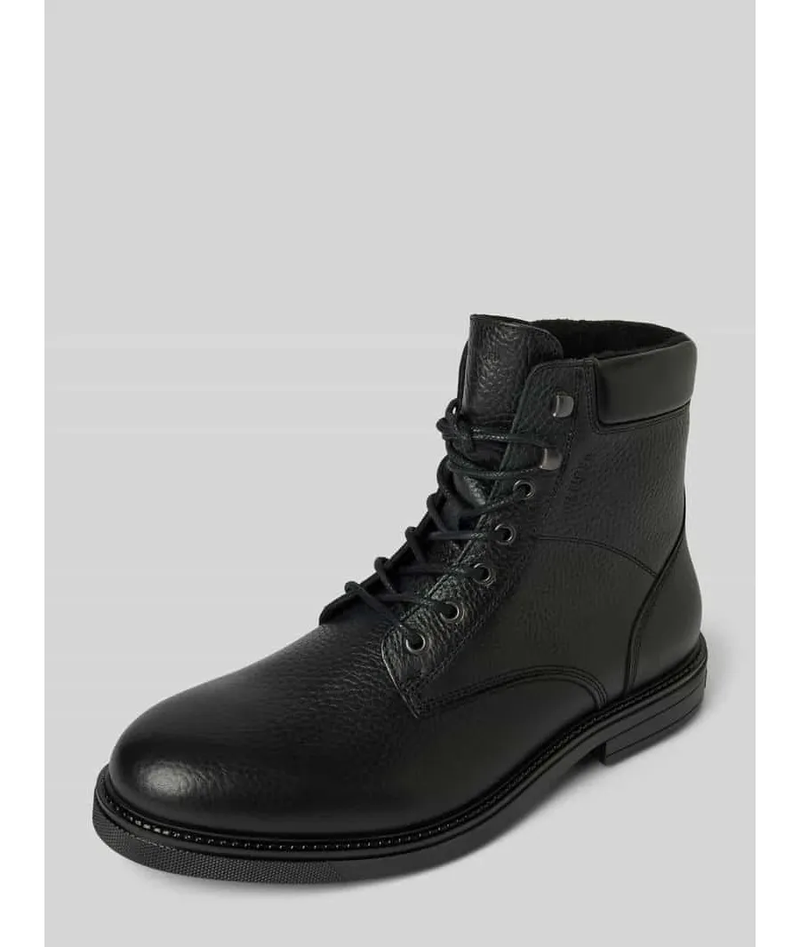 obrazek 1 Buty skórzane z detalami z logo
