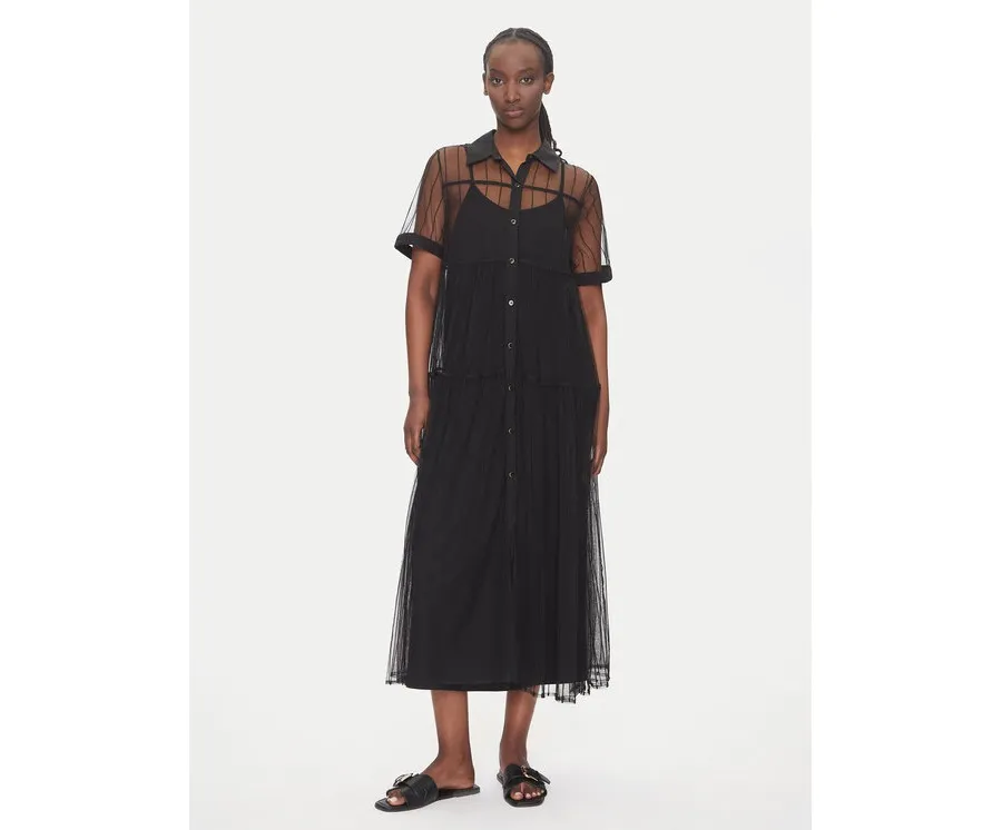 obrazek 1 LOLA CASADEMUNT Sukienka codzienna LS2516018 Czarny Regular Fit