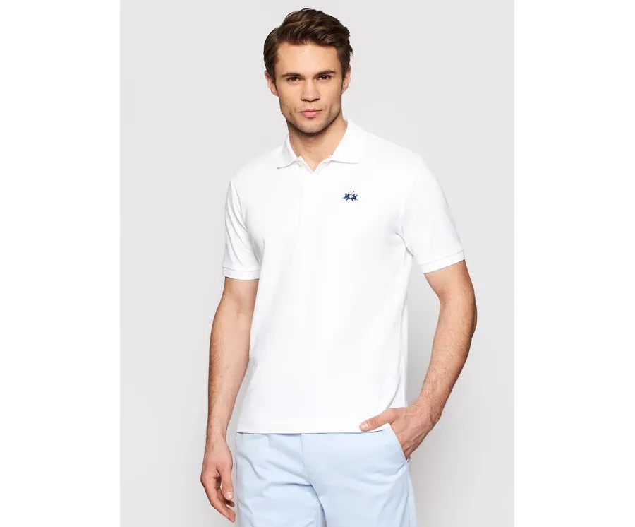 obrazek 1 La Martina Polo BPMP01 PK031 Biały Regular Fit