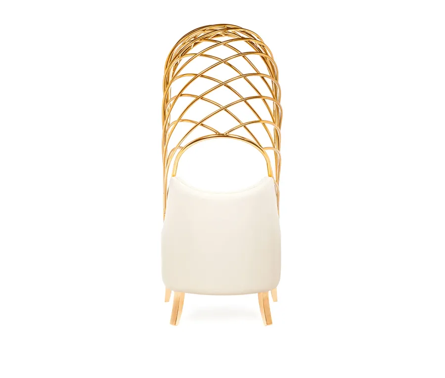 obrazek 3 Designerski fotel z metalową konstrukcją - Munna