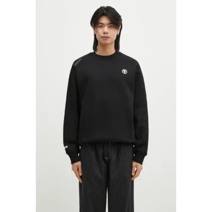 Zdjęcie AAPE bluza Moon Face Logo męska kolor czarny z nadrukiem AAPSWMB319XXN