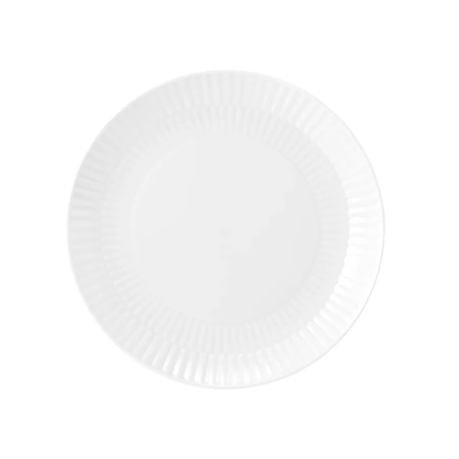 obrazek 1 Biały porcelanowy 16-centymetrowy płaski talerz w stylu klasycznym - Tettau