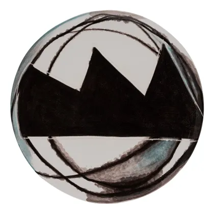 Picture Hand-painted ceramic plate H.2xL.31xP.31 cm