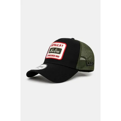 Zdjęcie New Era czapka z daszkiem kolor czarny gładka 60595459