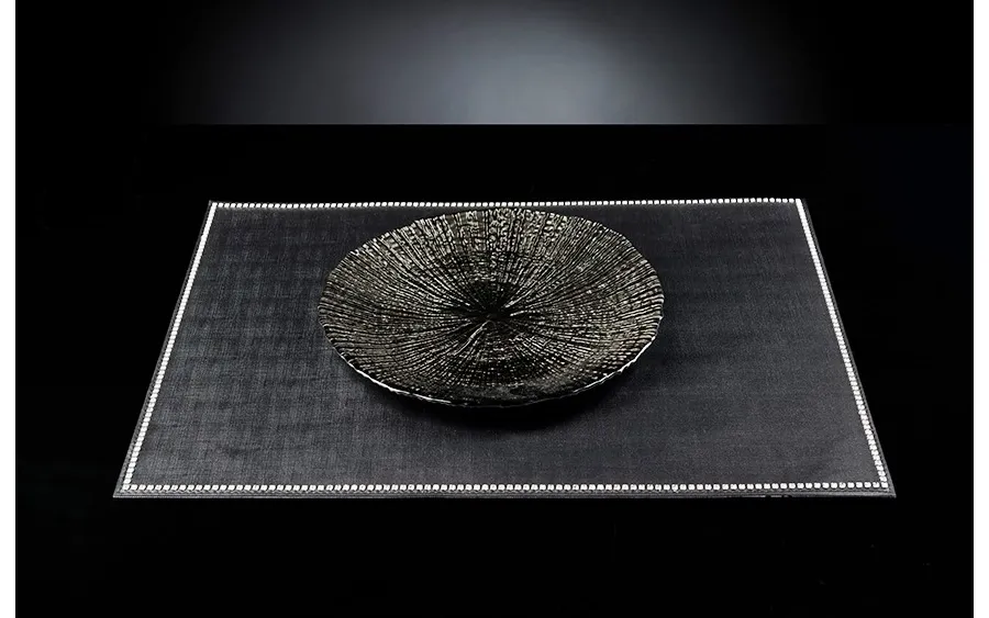 picture 1 Classic Italian plate of gray glass to the original tables