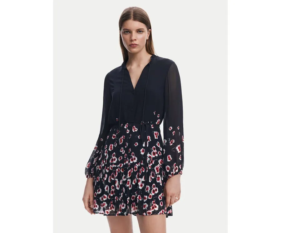 obrazek 1 Desigual Sukienka koszulowa 25SWVW31 Czarny Regular Fit