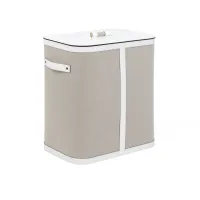 Picture Beautiful leather laundry basket