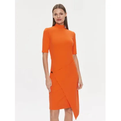 Zdjęcie Calvin Klein Sukienka codzienna Stretch Jersey Asymmetric Dress K20K206498 Pomarańczowy Slim Fit