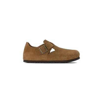 Zdjęcie Birkenstock półbuty zamszowe London LEVE męskie kolor brązowy 1023519