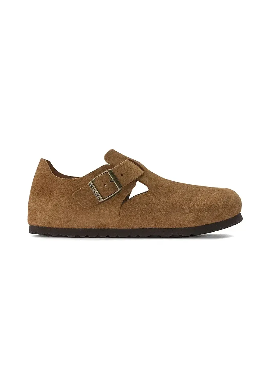 obrazek 1 Birkenstock półbuty zamszowe London LEVE męskie kolor brązowy 1023519